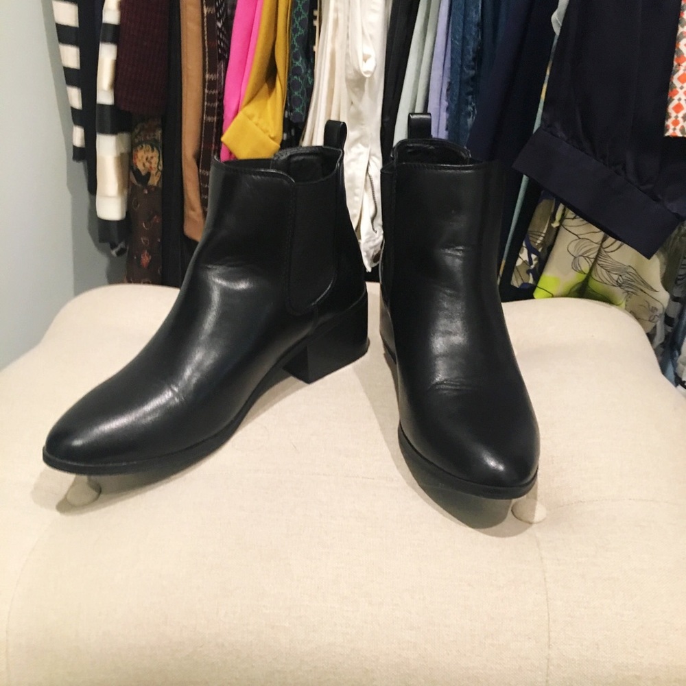 Faux Leather Chelsea Boots